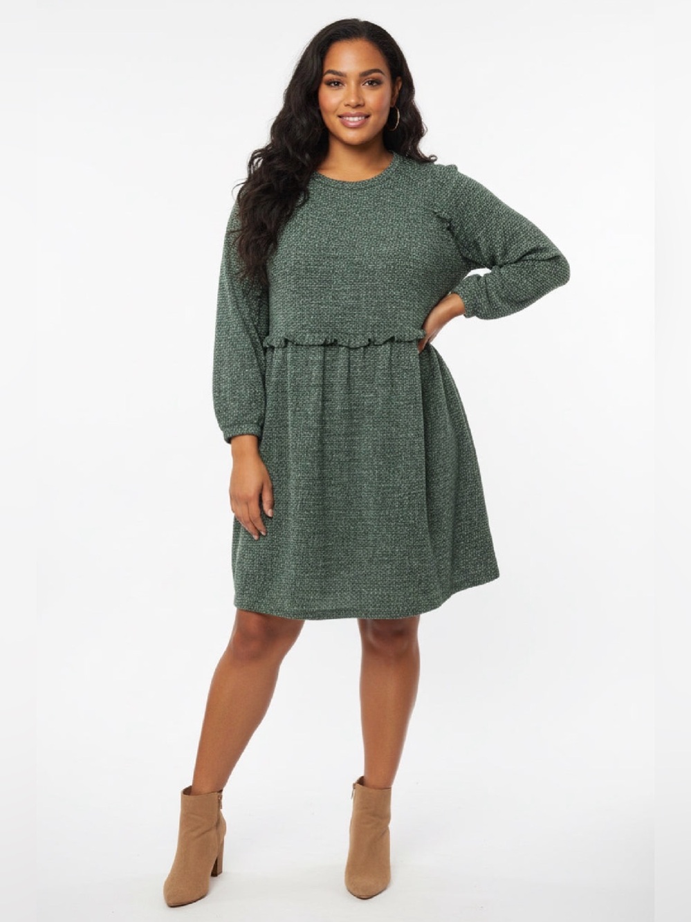 Anthropologie RODE Textured Ruffle Dress - Picture 4 of 4